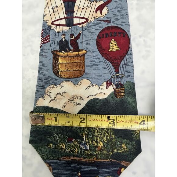 VINTAGE & Patriotic Men’s Tango By Max Raab Neck Tie Measurements At 55in - Picture 6 of 6